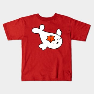 Red Leaf Harp Seal Kids T-Shirt